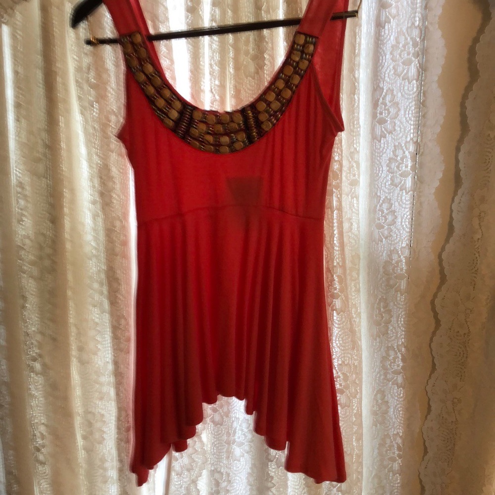 Boston Proper coral stretch top - Picture 2 of 4